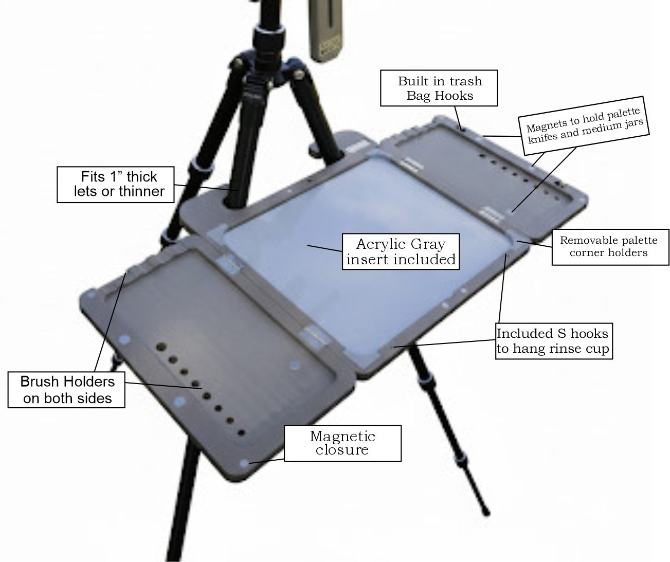 Feather lite palette with 18" Holder